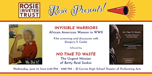 Rosie Presents! "Invisible Warriors" and "No Time to Waste" film screenings primary image