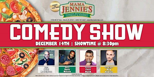 Comedy Night at Mama Jennie's Italian Restaurant- Myq Kaplan