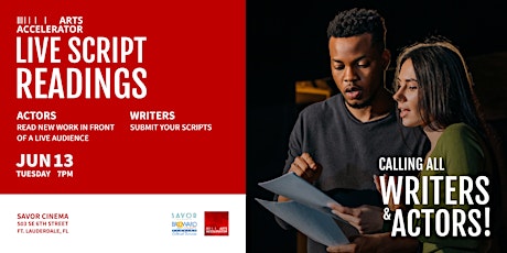 Imagem principal do evento Live Script Reading Event - Calling all Writers and Actors!