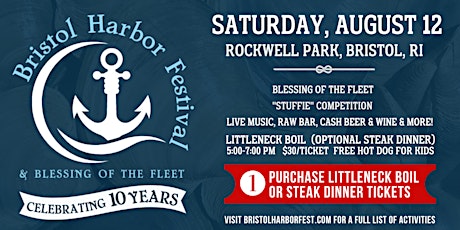 10th Annual Bristol Harbor Festival & Blessing of the Fleet primary image