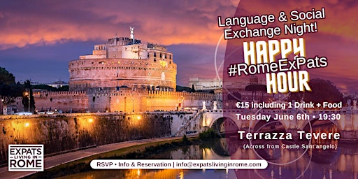 Imagem principal de #RomeExpats: Language & Social Exchange | Castle Sant'Angelo
