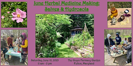 June Herbal Medicine Making : Salves and Hydrosols