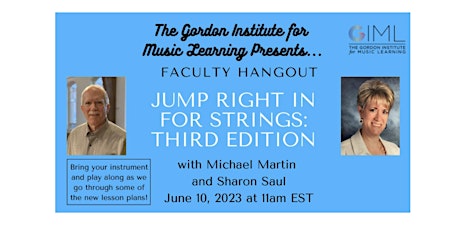 June 2023 Faculty Hangout: Jump Right in for Strings (Third Edition)