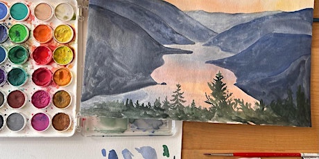 Watercolor Landscapes and Cocktails: A Sip + Paint with Marcella Kriebel primary image