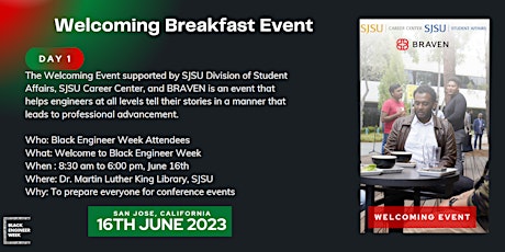 Black Engineer Week 2023 - Welcoming Breakfast w/ SJSU Career Center