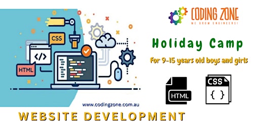 Website Development Coding Camp for 9-15 years old primary image