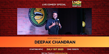 Deepak Chandran | 1st July 2023 @ The Lemon Stand