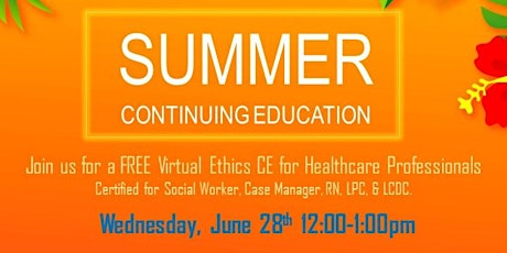 June FREE Continuing Education for Healthcare Professionals