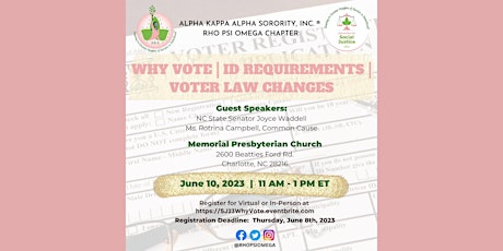 Why Vote | ID Requirements | Voter Law Changes primary image