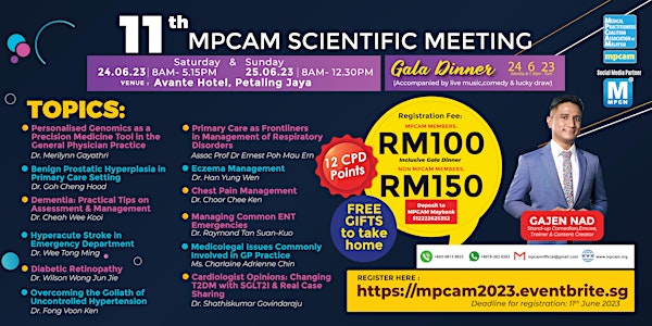 MPCAM 11th AGM & SCIENTIFIC MEETING [THIS IS NOT A FREE EVENT]