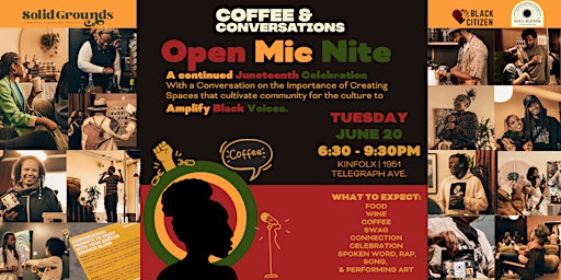 [Coffee & Conversations] Amplify Black Voices: Juneteenth Open Mic Nite primary image