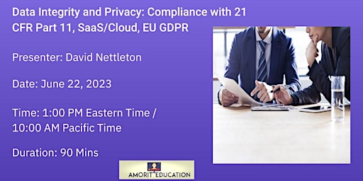 Data Integrity & Privacy: Compliance with 21 CFR, Cloud, & EU GDPR primary image