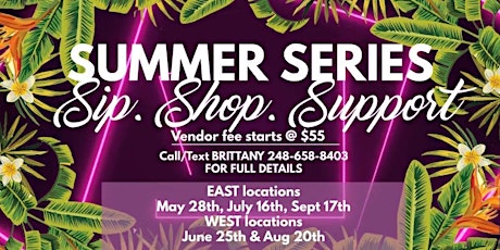 Summer Series Sip n Shop