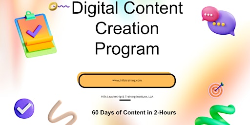 Digital Content Creation Program (Create 60 Days of Content in 2-hours) primary image