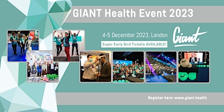 Imagem principal do evento The GIANT Health Event 2023.  4-5 December, London, England
