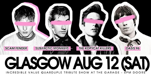 The Killers Tribute Band - Glasgow Garage - 12th August 2023 primary image