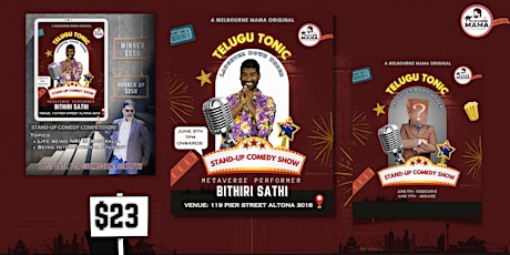 Telugu Tonic |Stand up comedy Show | Bithiri Sathi | Melbourne MAMA primary image