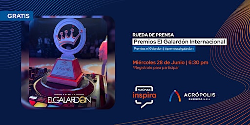 Rueda de Prensa: Premios El Galardón Internacional 2023 primary image