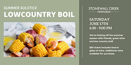 LOW COUNTRY BOIL and SUMMER SOLSTICE
