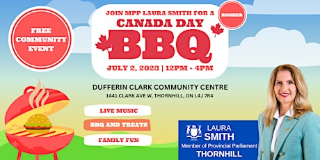 MPP Laura Smith Thornhill Community Canada Day BBQ