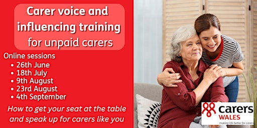 Imagen principal de Previous sessions-carer voice and influencing training for carers