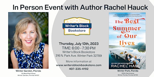 In-Person Book Signing with Rachel Hauck primary image