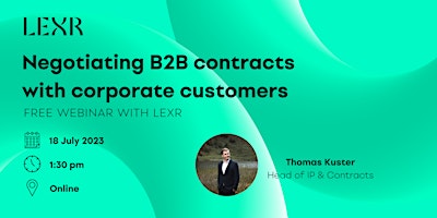 Hauptbild für Negotiating B2B contracts with corporate customers