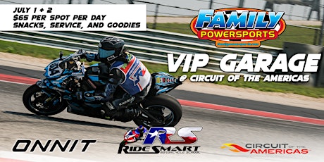 VIP Garage Experience at Circuit of The Americas with Ridesmart - July 2023
