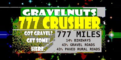 GravelNuts 777 CRUSHER - Smart-guided Selfie Gravel Tour - Central Ohio primary image