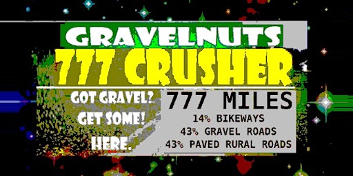 GravelNuts 777 CRUSHER - Smart-guided Selfie Gravel Tour - Central Ohio