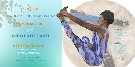 National Indigenous Day celebration & Integral Yoga  with a drumming circle