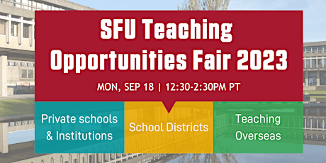 SFU Teaching Opportunities Fair 2023