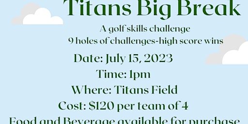 Primaire afbeelding van Titans Big Break- A golf skills challenge