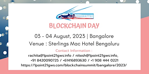 Blockchain Summit - Bangalore on 3-4 August 2023 primary image