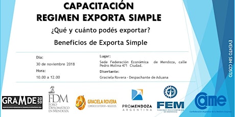 Imagen principal de CAPACITACIÓN "RÉGIMEN EXPORTA SIMPLE"