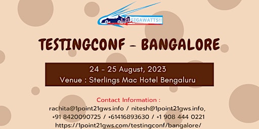 TestingConf- Bangalore on 24- 25 August 2023 primary image