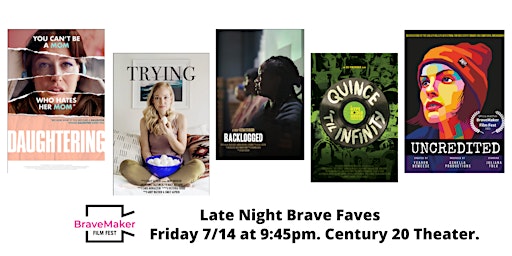 Primaire afbeelding van BraveMaker Film Fest: Late Night Brave Faves Friday 7/14/23