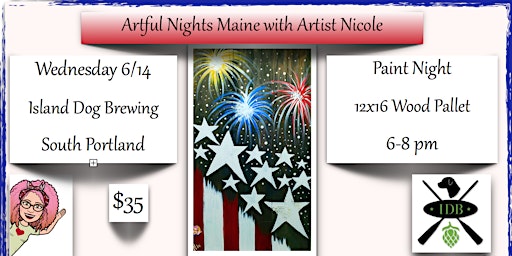 Wood Pallet Paint Night  "July 4th" at Island Dog Brewing, So Portland primary image