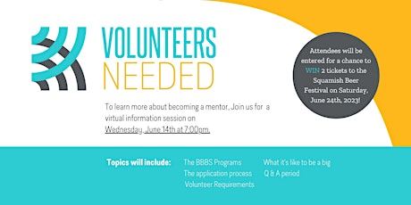 Volunteer Mentor Info Session on June 14th