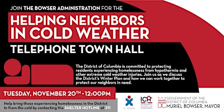 Helping Neighbors in Cold Weather Telephone Town Hall primary image