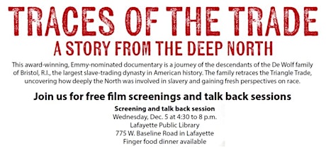 Traces of the Trade Film Screening and Talkback primary image