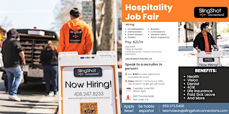 Hospitality Job Fair - Hosted by SlingShot ConnectionS