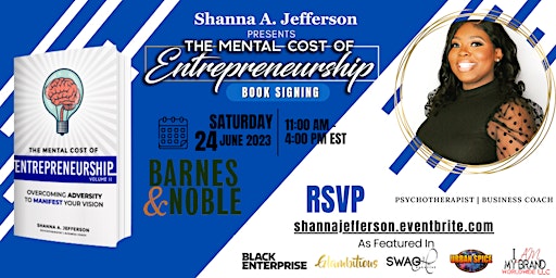 The Mental Cost of Entrepreneurship Book Signing primary image