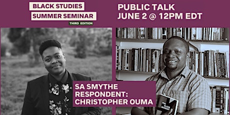 Imagen principal de A Virtual Talk by SA Smythe with Respondent Chris Ouma