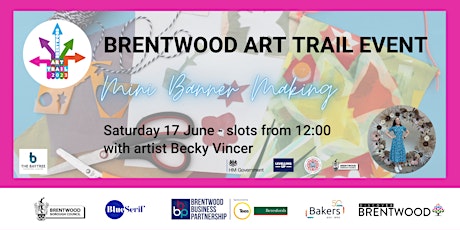 Immagine principale di Brentwood Art Trail Mini Banner Making with Becky Vincer 