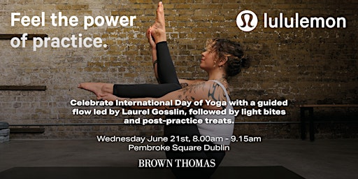 Feel the power of practice.  lululemon X International Day of Yoga 2023. primary image