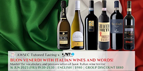 Buon venerdi (Happy Friday) with Italian Wines and Words!