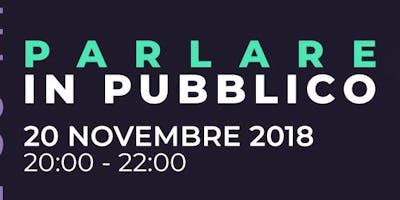 Parlare in pubblico Parlare in pubblico