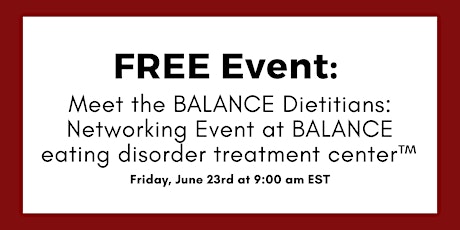 FREE Event: Meet the BALANCE Dietitians: Networking Event at BALANCE