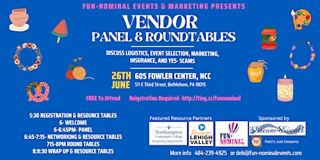 Lehigh Valley Vendor Panel and Roundtables
